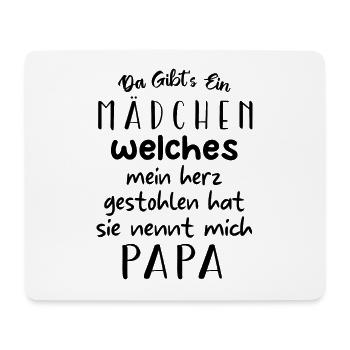 da gibt's ein madchen welches mein herz gestohlen - Mousepad (Querformat) - Weiß - Vorne