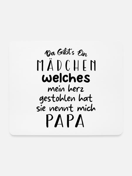 da gibt's ein madchen welches mein herz gestohlen - Mousepad (Querformat) - Weiß