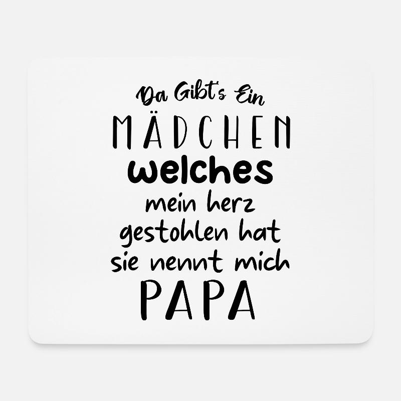 da gibt's ein madchen welches mein herz gestohlen - Mousepad (Querformat) - Weiß