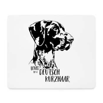 Loved by a German Shorthair Dogs Wilsigns - Mouse Pad (horizontal) - white - Front