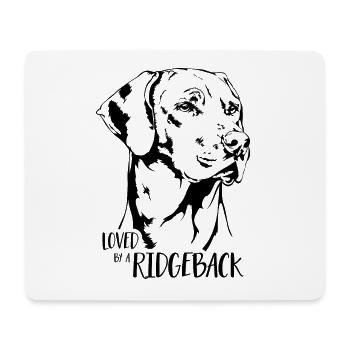 Aimé par un chien Ridgeback Rhodesian Ridgeback - Tapis de souris (format paysage) - blanc - Devant