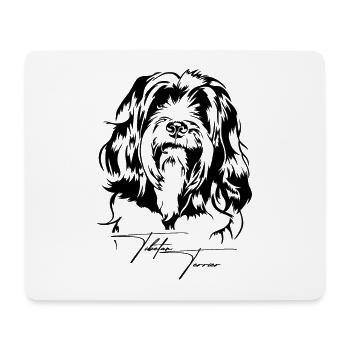 Tibetan Terrier Portrait Dog Portrait Wilsigns - Mouse Pad (horizontal) - white - Front