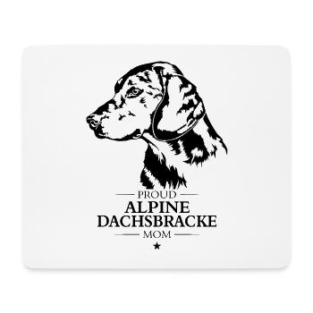 Fier blaireau alpin chien maman chien Wilsigns - Tapis de souris (format paysage) - blanc - Devant