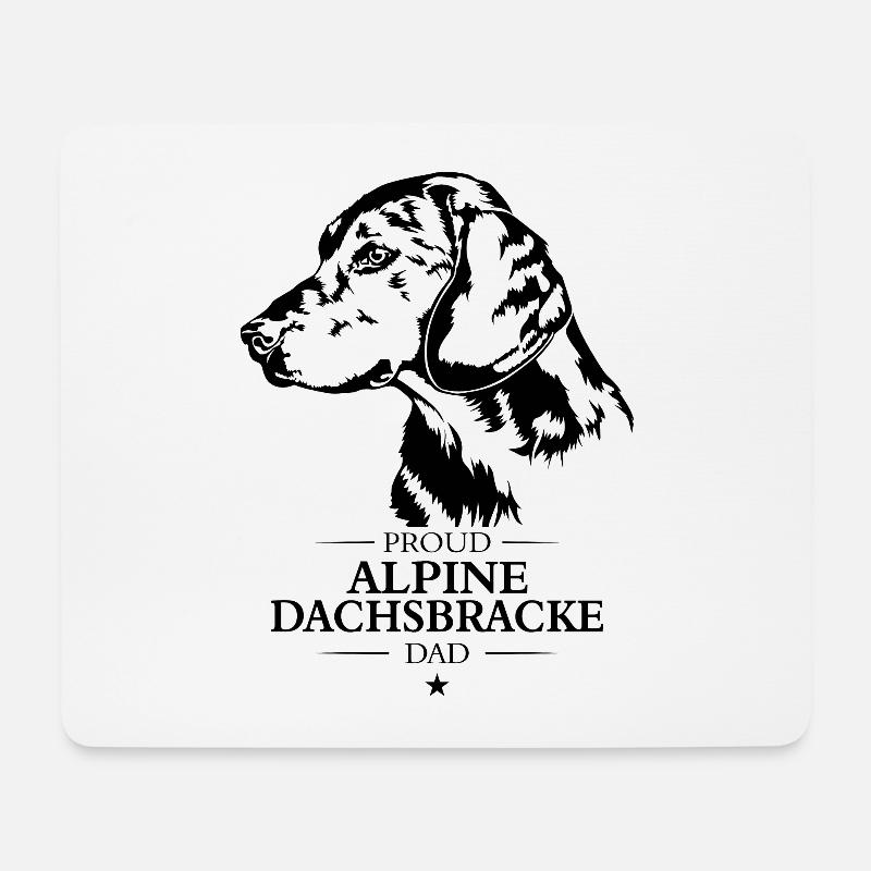 Proud Alpine Dachsbracke Dad Hunde Hund Wilsigns - Mousepad (Querformat) - Weiß