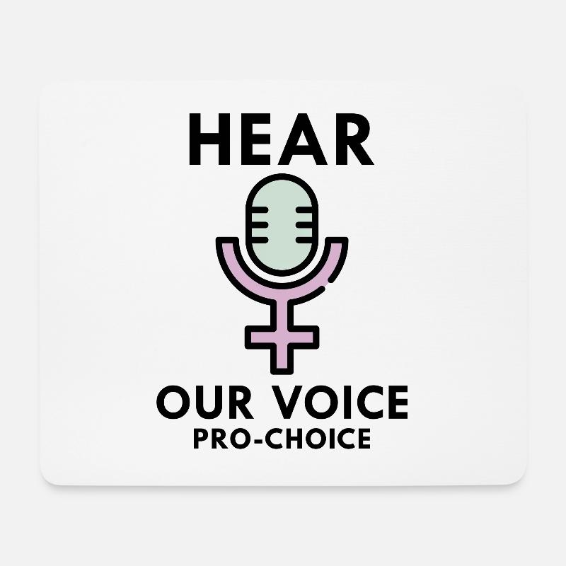 Hören Sie unsere Voice Pro Choice - Mousepad (Querformat) - Weiß