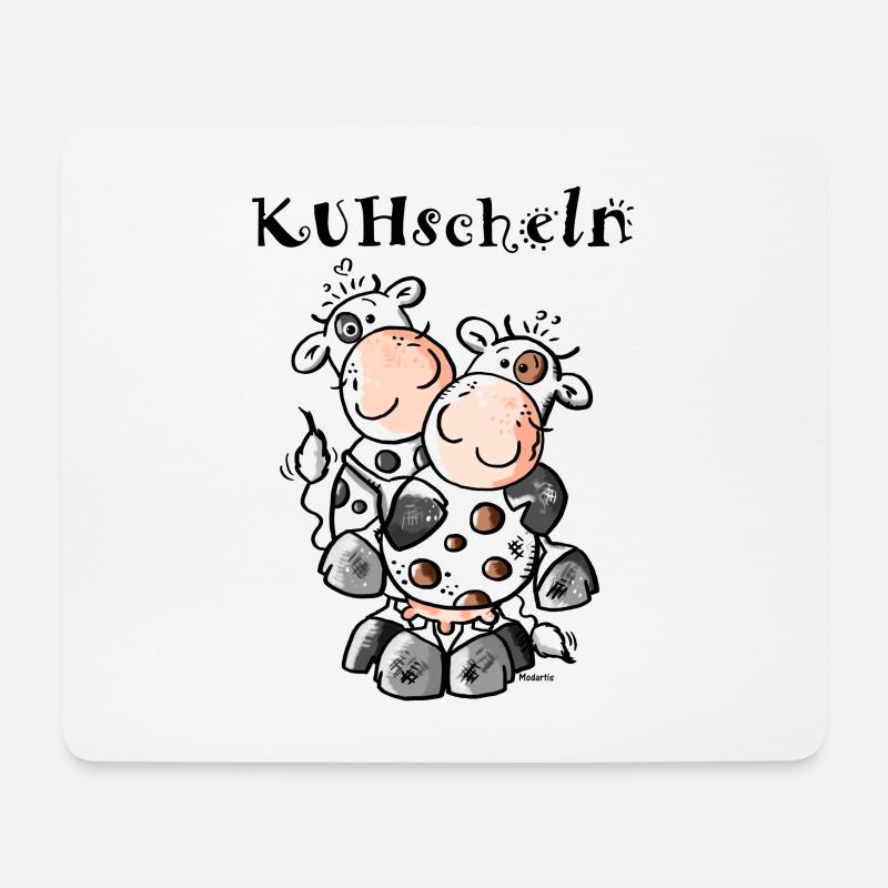 KUHschelnde Kühe - Kuh - Mousepad (Querformat) - Weiß