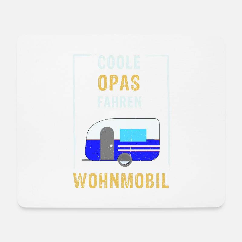 Coole Opas fahren Wohnmobil - Mousepad (Querformat) - Weiß