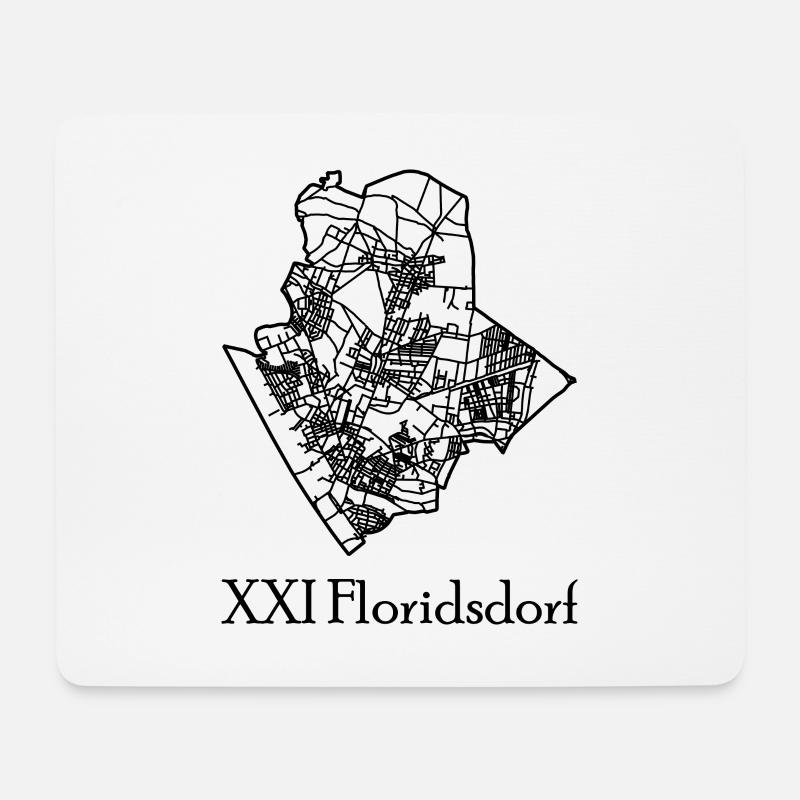 Floridsdorf Karte - Mousepad (Querformat) - Weiß
