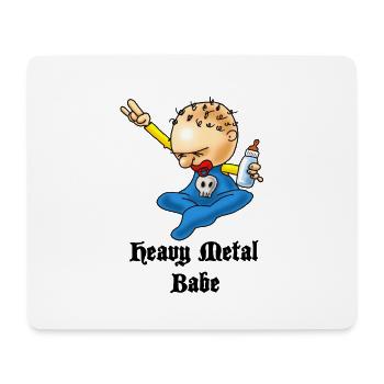 Heavy Metal Babe - Mousepad (Querformat) - Weiß - Vorne