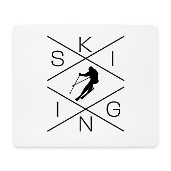 Ski - Mousepad (Querformat) - Weiß - Vorne