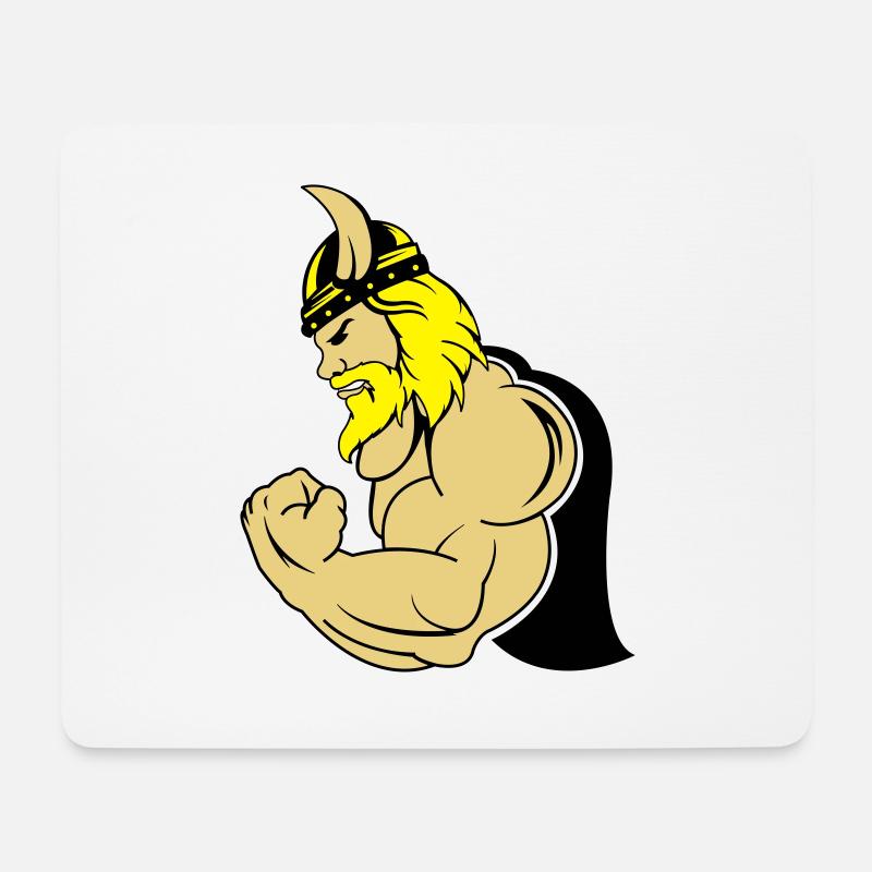 strong viking 02 - Mouse Pad (horizontal) - white