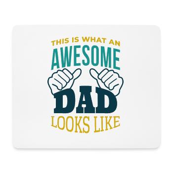 So sieht ein toller Papa aus Tshirt Spruch - Mousepad (Querformat) - Weiß - Vorne