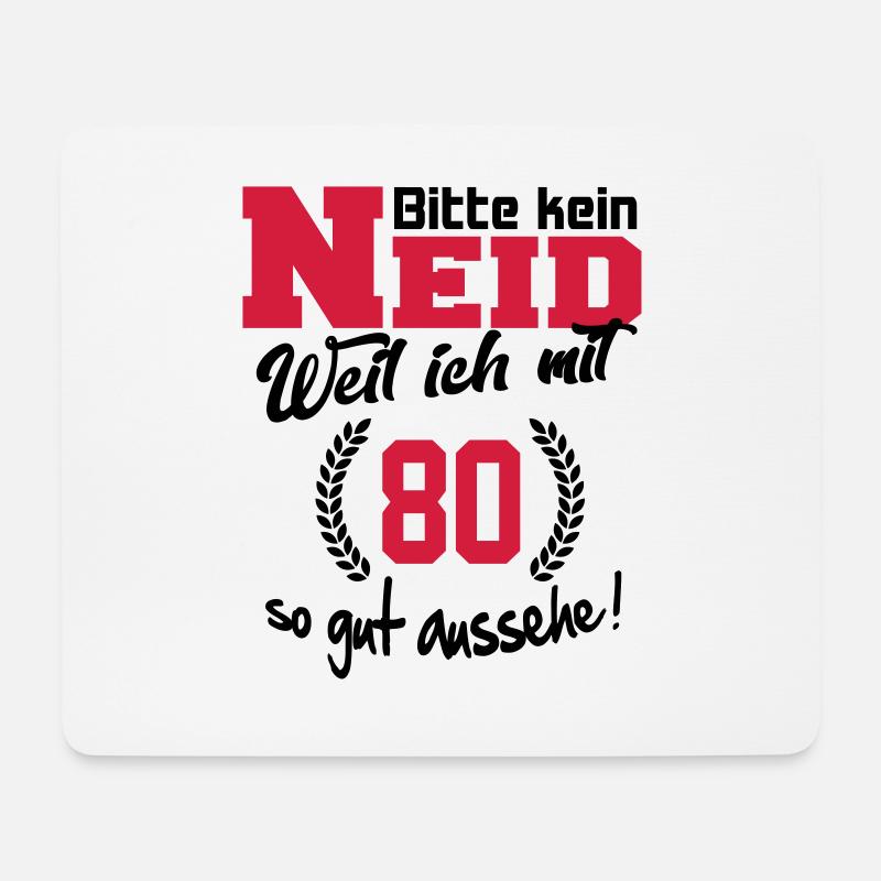 Geburtstag Gut aussehen 80 - Mousepad (Querformat) - Weiß