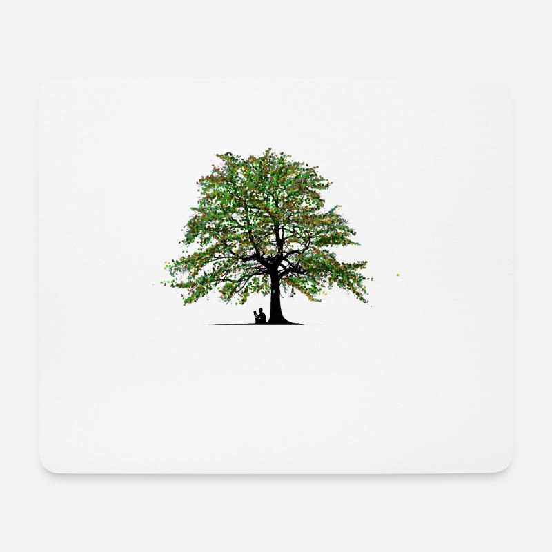 Lesen Bücher Entspannung Bücherwurm Leseratte - Mousepad (Querformat) - Weiß
