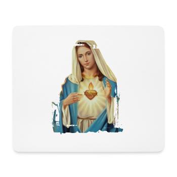 Holly Mary Maria Madonna Mariana Vierge Marie - Tapis de souris (format paysage) - blanc - Devant