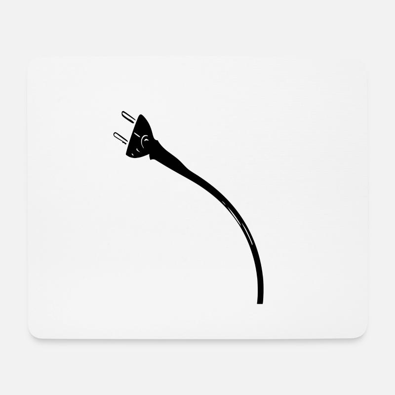 Stecker - Mousepad (Querformat) - Weiß