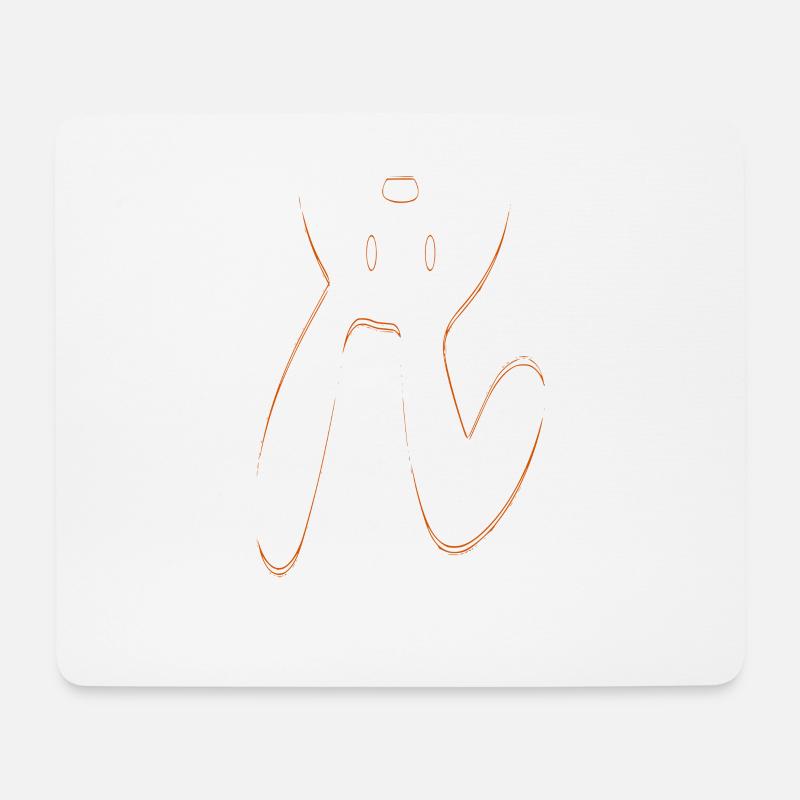 Hase - Mousepad (Querformat) - Weiß