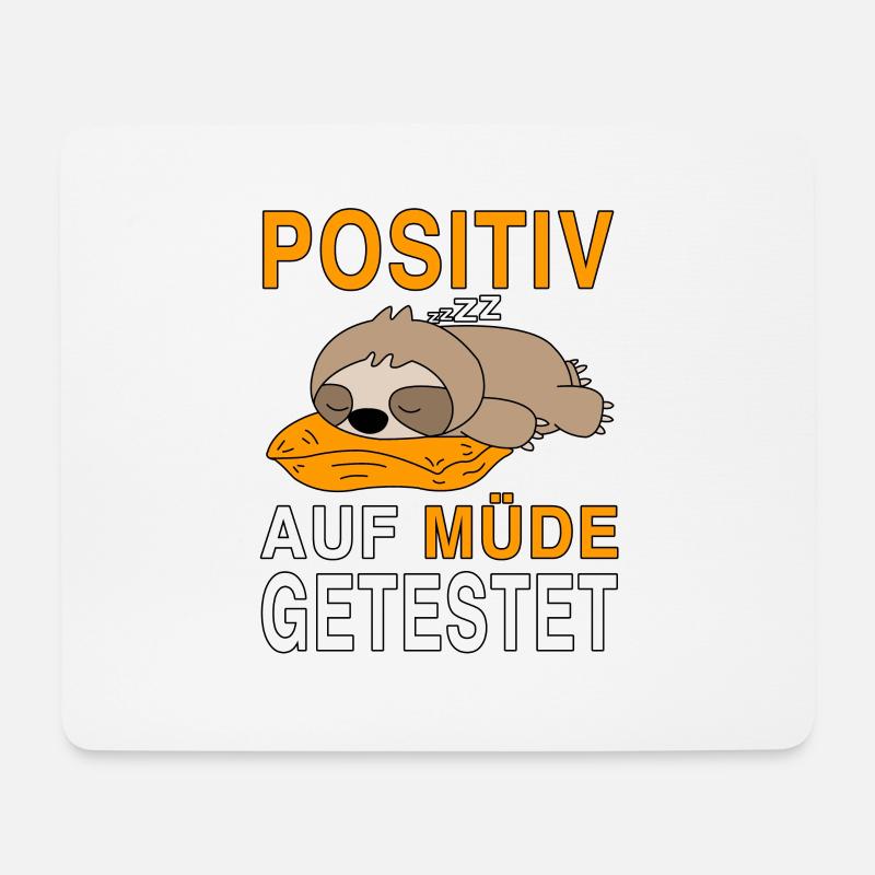 Positiv Auf Müde Getestet - Mousepad (Querformat) - Weiß