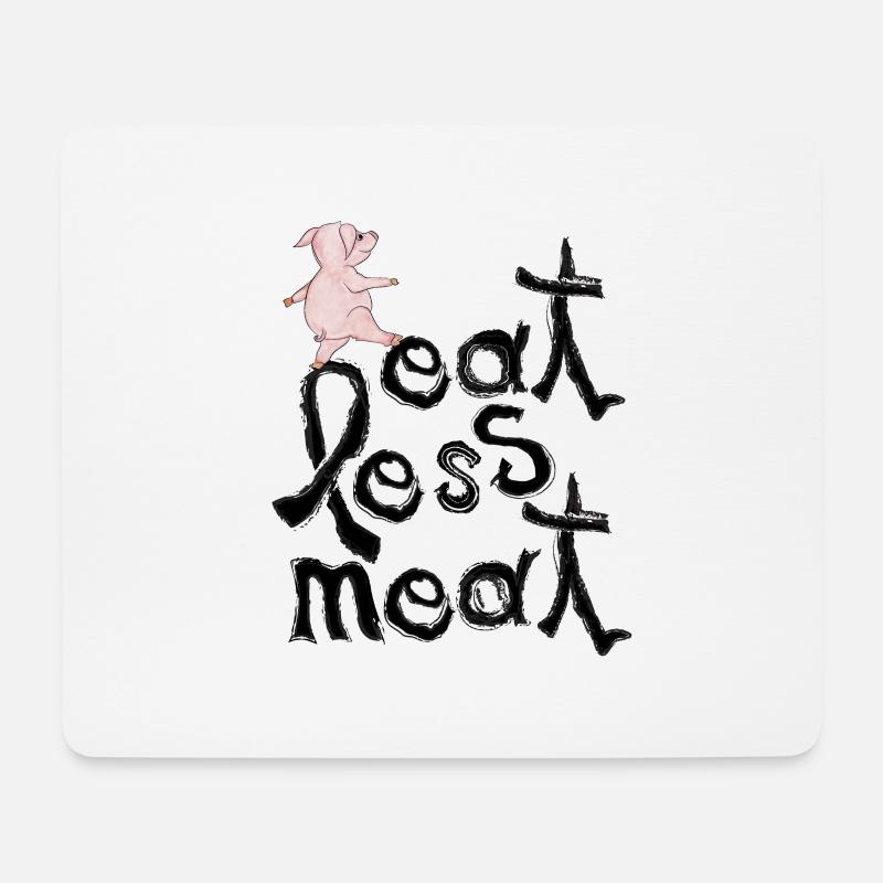 Zuviel Fleisch ist ungesund - Mousepad (Querformat) - Weiß