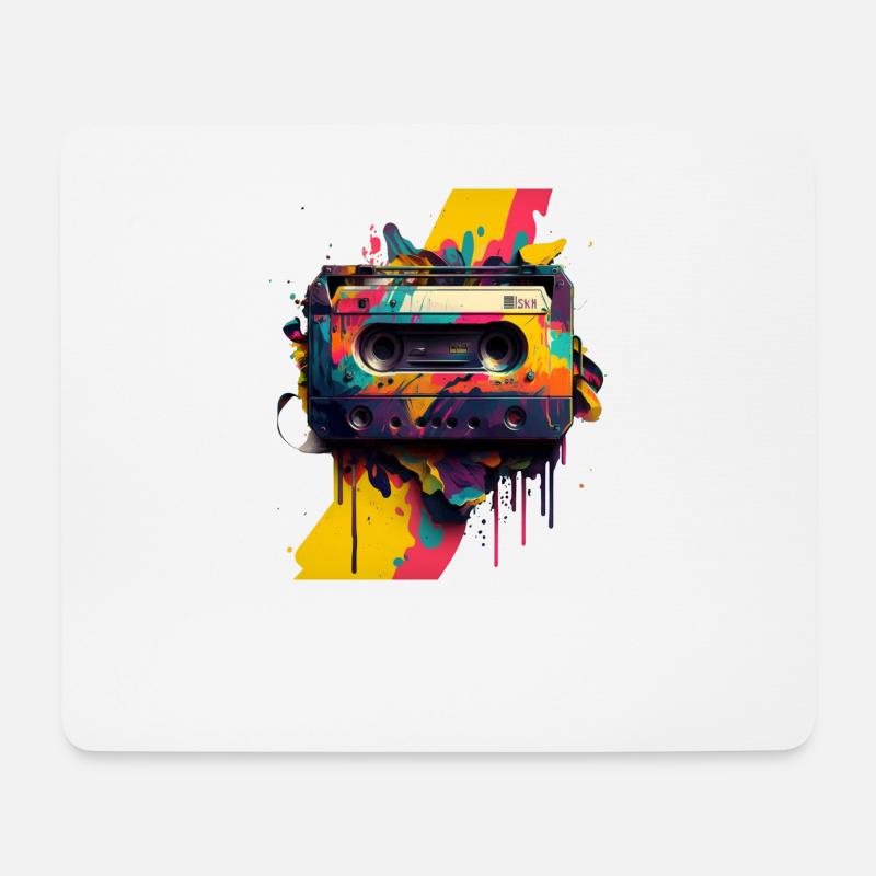 Retro Mixtape - Mouse Pad (horizontal) - white