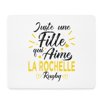 une fille aime la rochelle rugby club rochellais - Tapis de souris (format paysage) - blanc - Devant