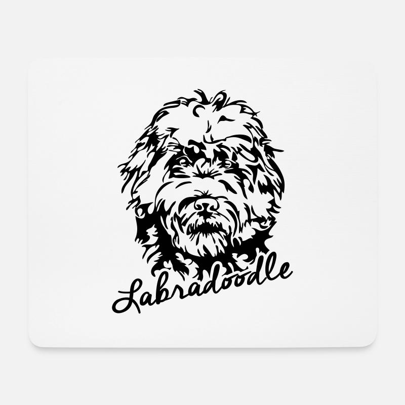 LABRADOODLE Hunde Hund Wilsigns - Mousepad (Querformat) - Weiß