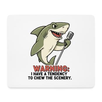 Stage shark - Mouse Pad (horizontal) - white - Front