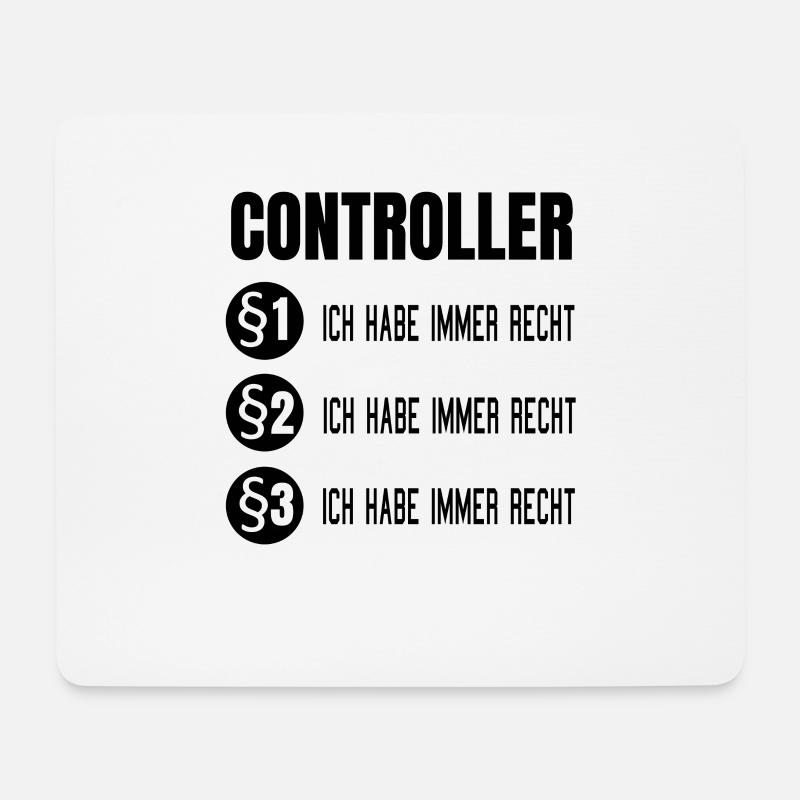 Controller Controlling BWL Geschenk Idee - Mousepad (Querformat) - Weiß