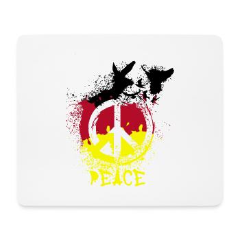 Peace, Deutschland, Friede, tauben, Flagge - Mousepad (Querformat) - Weiß - Vorne