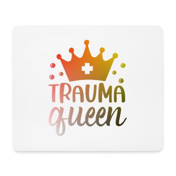 Trauma Queen Krankenschwester - Mousepad (Querformat) - Weiß - Vorne