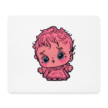 Kleines Mädchen - Mousepad (Querformat) - Weiß - Vorne