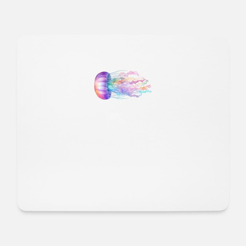Blaue Qualle - Mousepad (Querformat) - Weiß