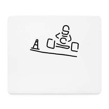 cart-fahren - Mousepad (Querformat) - Weiß - Vorne