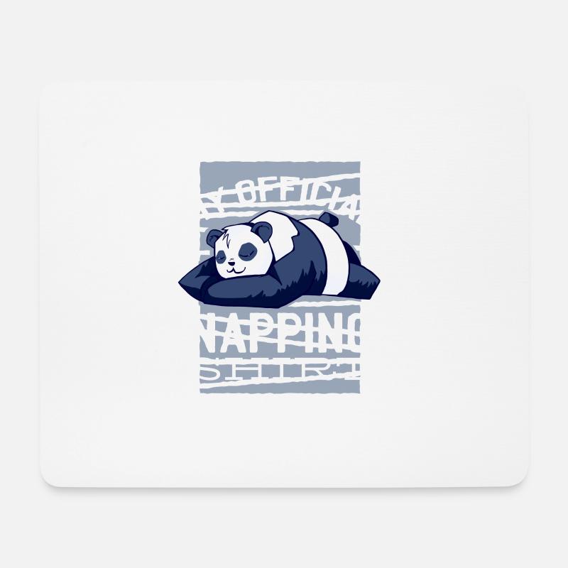 Mittagsschlaf Panda Nickerchen - Mousepad (Querformat) - Weiß