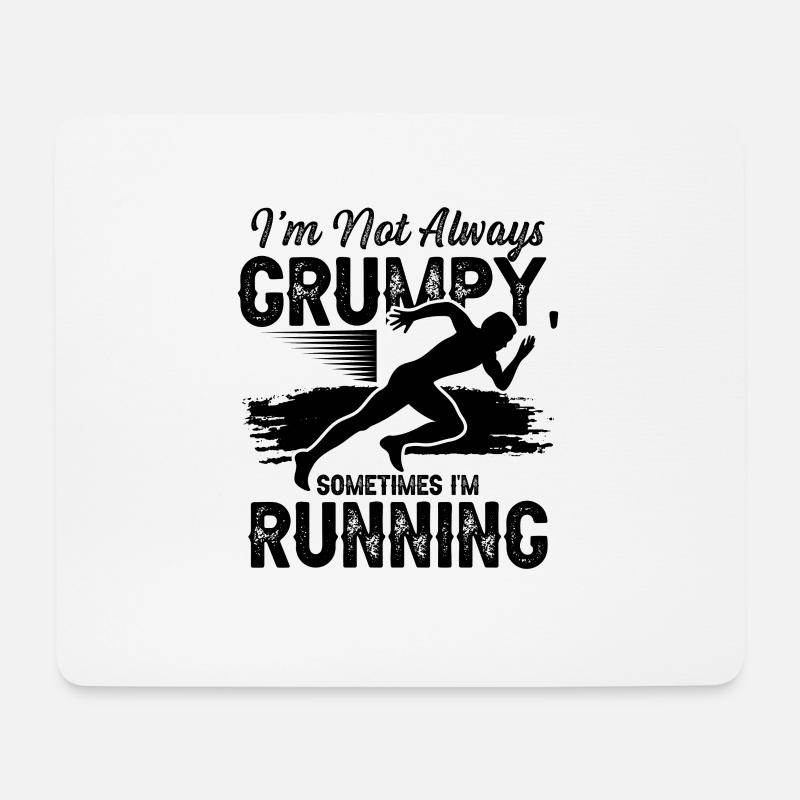 running sport - Mousepad (Querformat) - Weiß