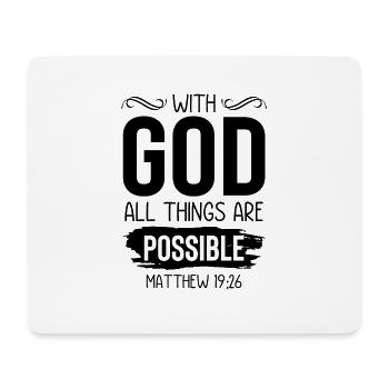 god bible - Mouse Pad (horizontal) - white - Front