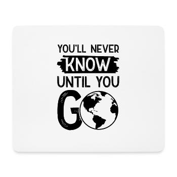 travel travel - Mouse Pad (horizontal) - white - Front