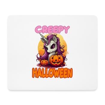 Süßes Halloween Einhorn Frauen Mädchen Kürbis - Mousepad (Querformat) - Weiß - Vorne