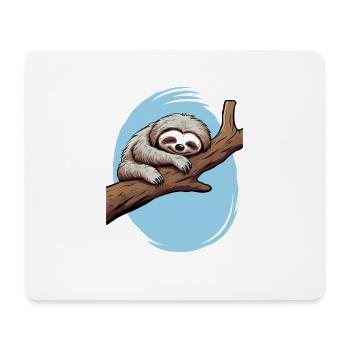 Lustiges Faultier für Kinder für Kinder - Mousepad (Querformat) - Weiß - Vorne