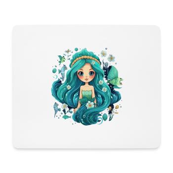 Meerjungfrau für Mädchen als Geschenk für Mädchen - Mousepad (Querformat) - Weiß - Vorne