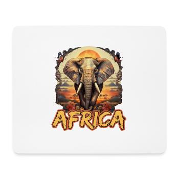 Elefant Afrika Safari - Mousepad (Querformat) - Weiß - Vorne