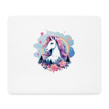 Love Unicorns Valentines Day Love - Mousepad (Querformat) - Weiß - Vorne