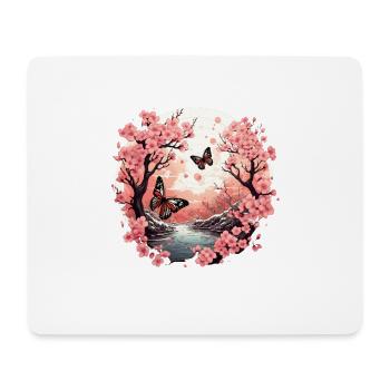 Bonsai Baum Bonsaischale Japanischer Baum - Mousepad (Querformat) - Weiß - Vorne