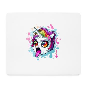 Schimpfendes Einhorn Beschweren Laune - Mousepad (Querformat) - Weiß - Vorne