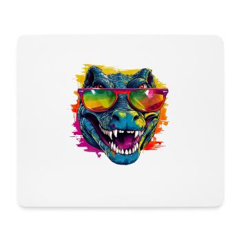 Streetart Krokodil Urban Rap Street - Mousepad (Querformat) - Weiß - Vorne