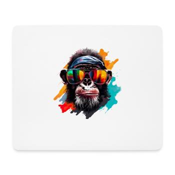 Streetart Affe Urban Rap Street Affe - Mousepad (Querformat) - Weiß - Vorne