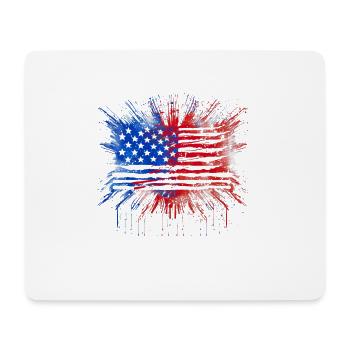 American USA Flagge für Patrioten - Mousepad (Querformat) - Weiß - Vorne