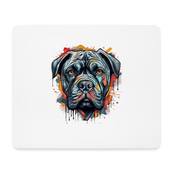 Majestätische Cane Corso Porträts Kunst - Mousepad (Querformat) - Weiß - Vorne