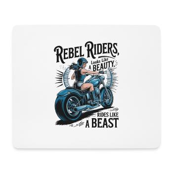Rebel Riders Unleash The Rebel - Mousepad (Querformat) - Weiß - Vorne