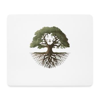 Baum des Lebens für Naturliebhaber Naturfreunde - Mousepad (Querformat) - Weiß - Vorne